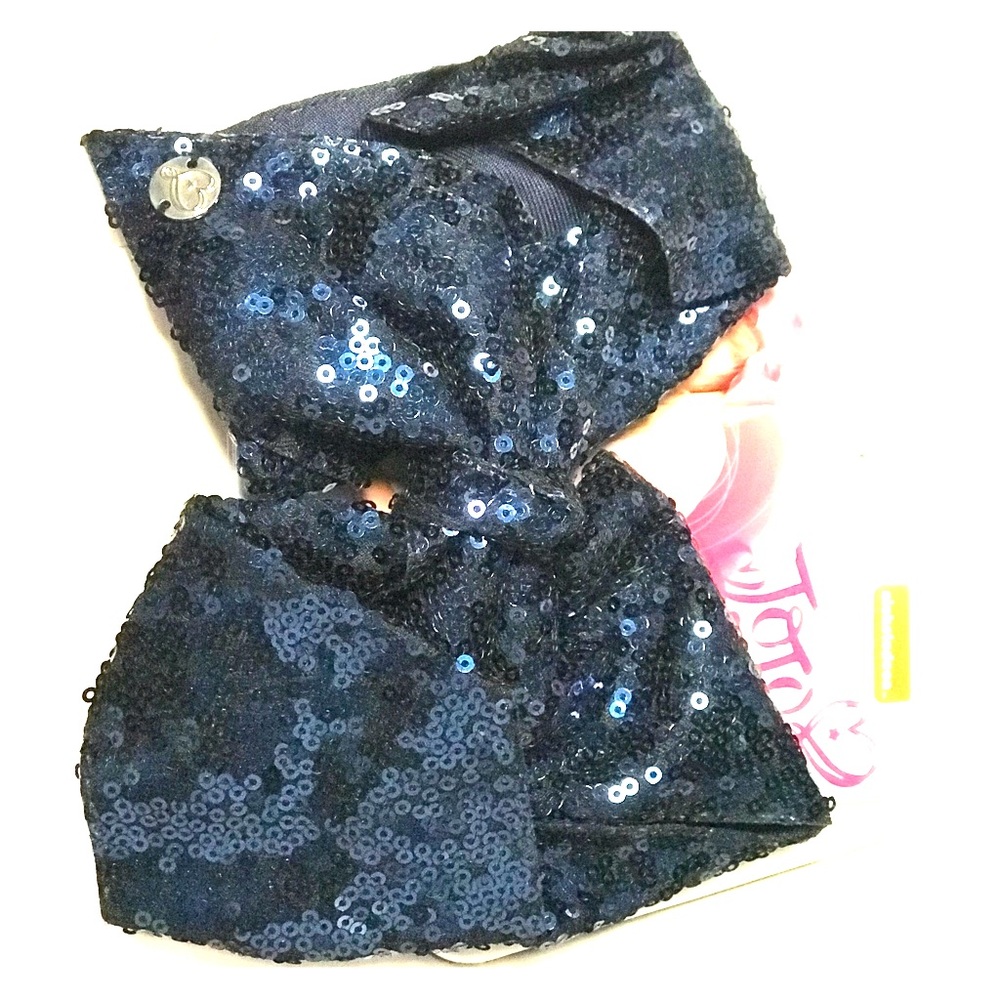 Navy Blue JoJo Sequin Bow